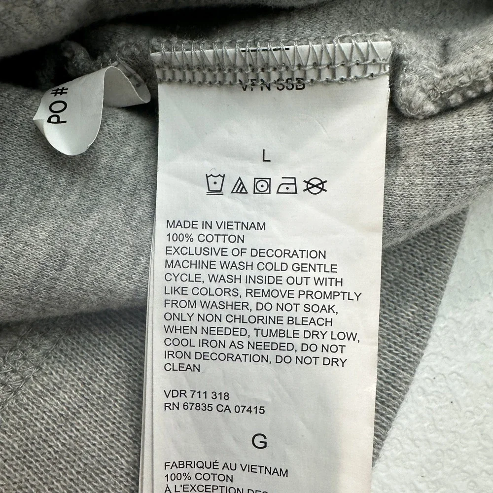 Nautica Mens Grey w/ Navy Full Zip Mock‎ Neck Knit Jacket Navy Accent Logo Large